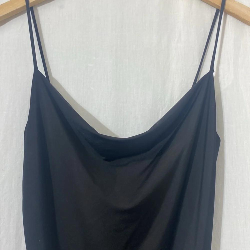 NWT SINCERELY JULES BLACK COWL NECK SLIP DRESS. SIZE: XS - Picture 3 of 6